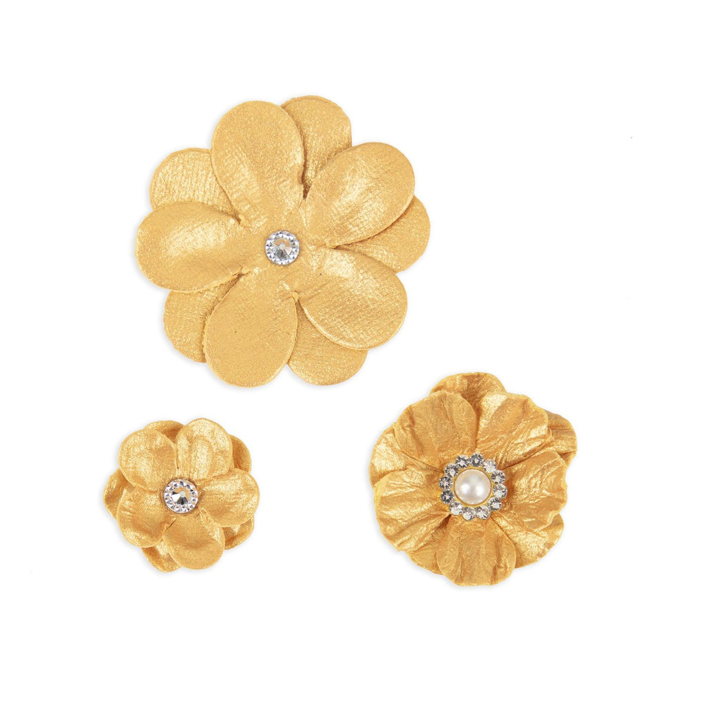 Tonic Craft Perfect Gold Handmade Flowers 40004430 Detailed Floral Trio