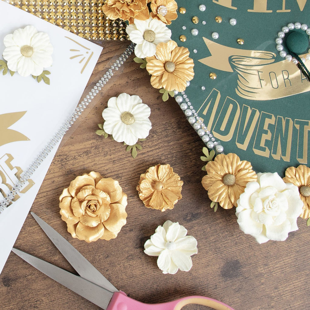 Tonic Craft Perfect Ivory Handmade Flowers 40004427 Graduation Cap Design