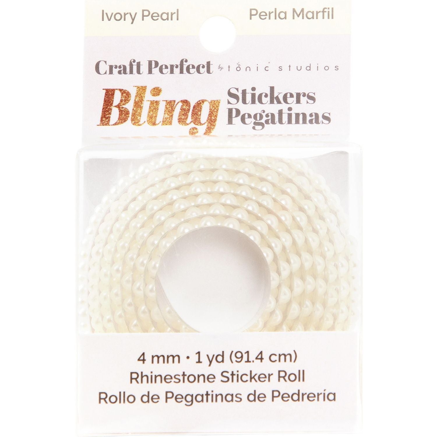 Tonic Craft Perfect Ivory Pearl Bling Sticker Roll 40004422