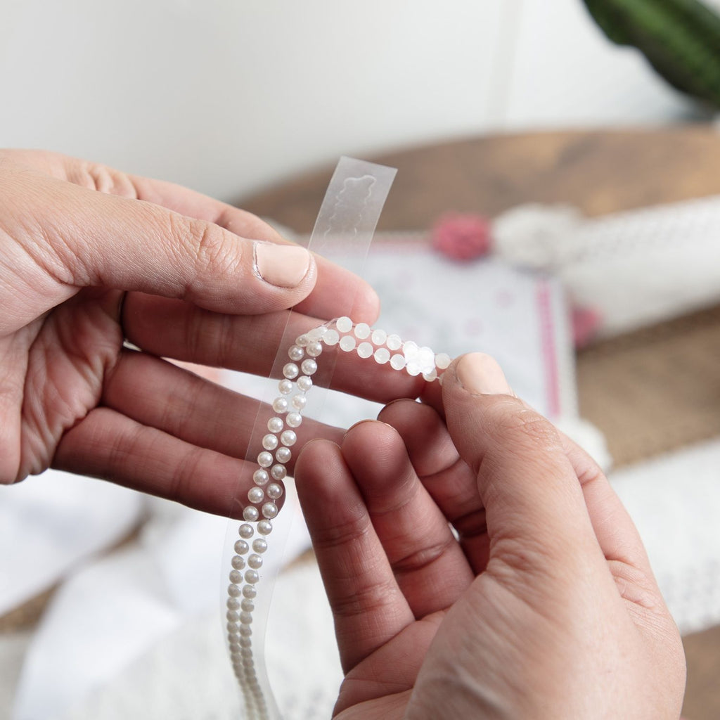Tonic Craft Perfect Ivory Pearl Bling Sticker Roll 40004422 Lifestyle Image