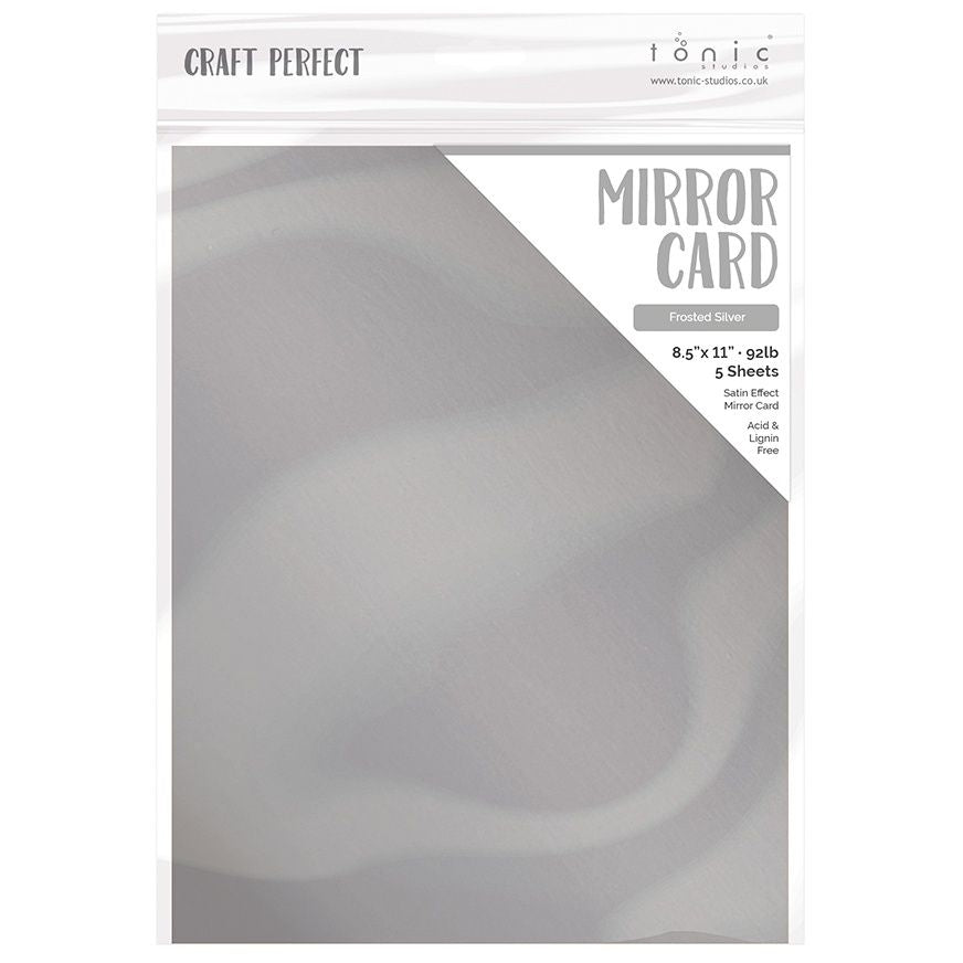 Tonic Frosted Silver 8.5 x 11 Mirror Card Satin Cardstock 9482E