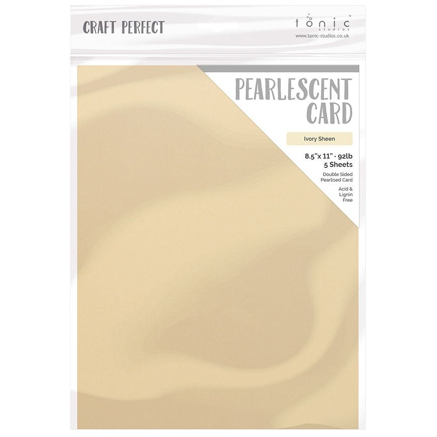 Tonic Ivory Sheen 8.5 x 11 Pearlescent Cardstock 9542e