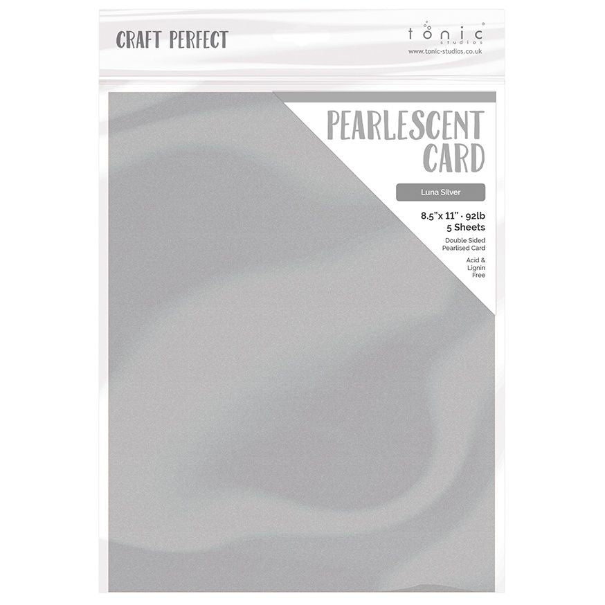 Tonic Luna Silver 8.5 x 11 Pearlescent Cardstock 9529e