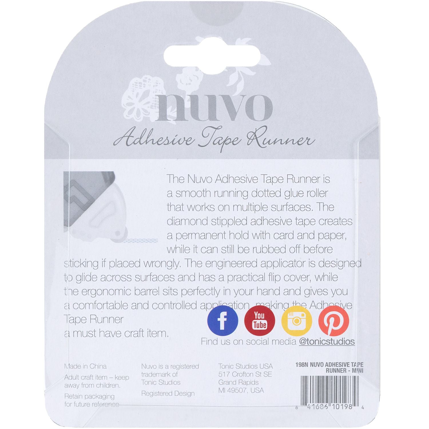 Tonic Mini Nuvo Adhesive Tape Runner 198n Packaging Image