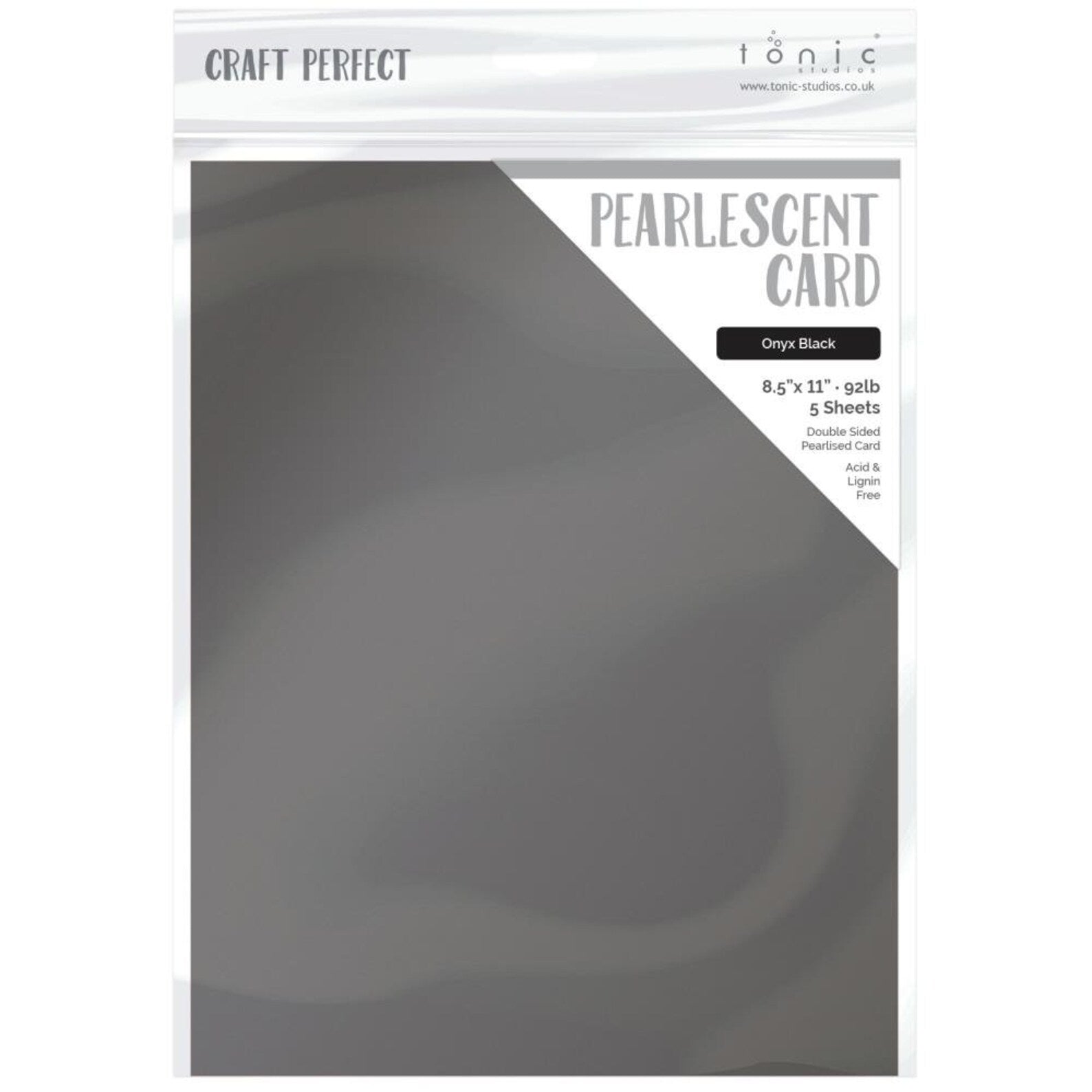 Tonic Onyx Black 8.5 x 11 Pearlescent Cardstock 9528e