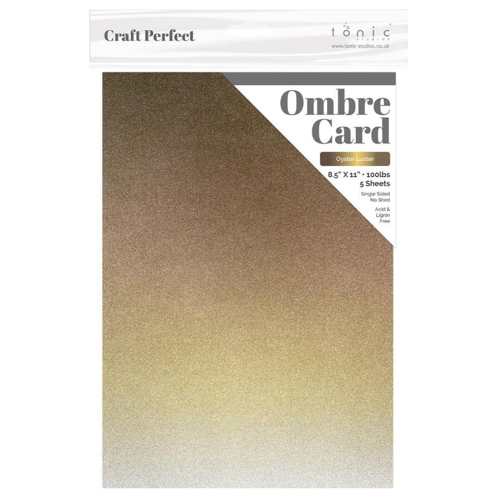 Tonic Oyster Lustre 8.5 x 11 Ombre Glitter Cardstock 8922e