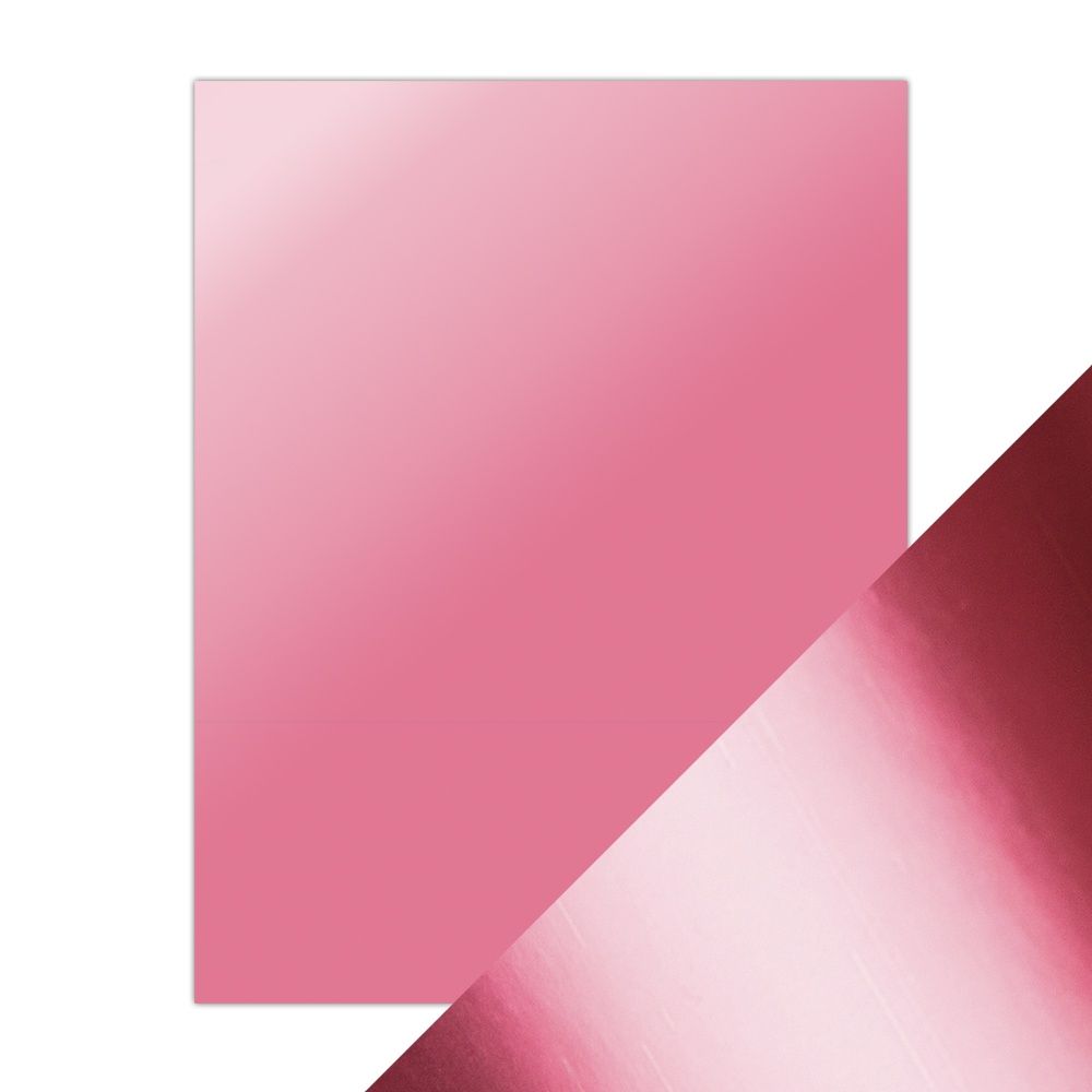 Tonic Pink Chiffon 8.5 x 11 Mirror Card Satin Cardstock 9483E