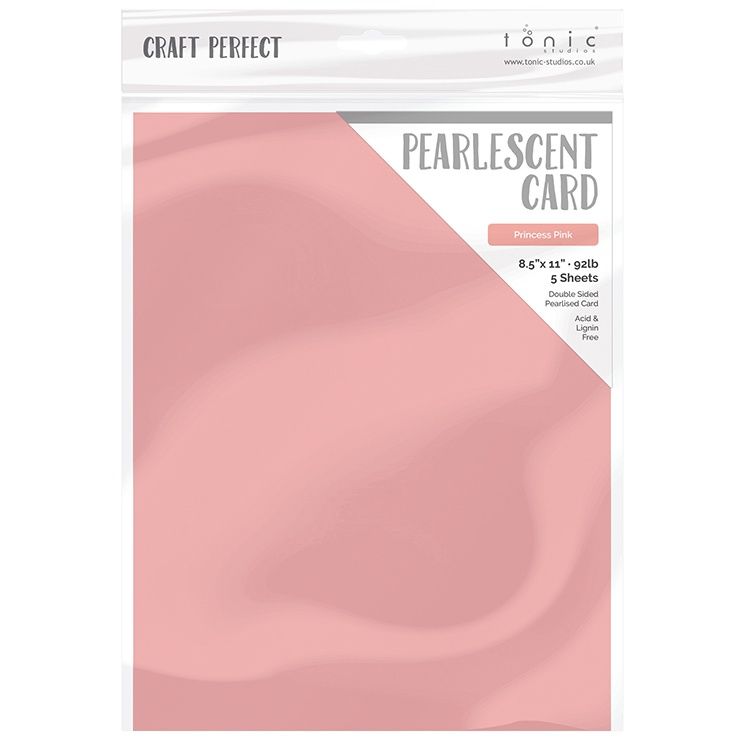 Tonic Princess Pink 8.5 x 11 Pearlescent Cardstock 9545e