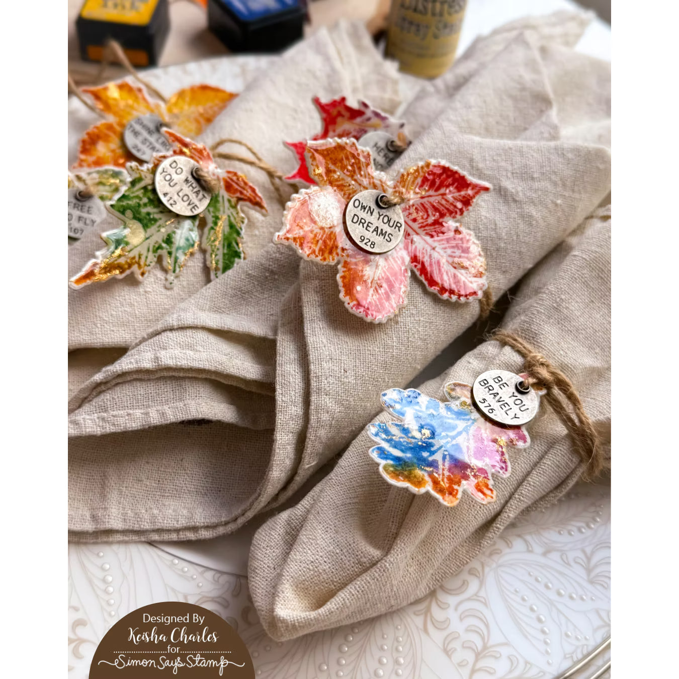 Tonic Radiant Gold Nuvo Gilding Flakes 850N Thanksgiving Napkin Rings | color-code:ALT01