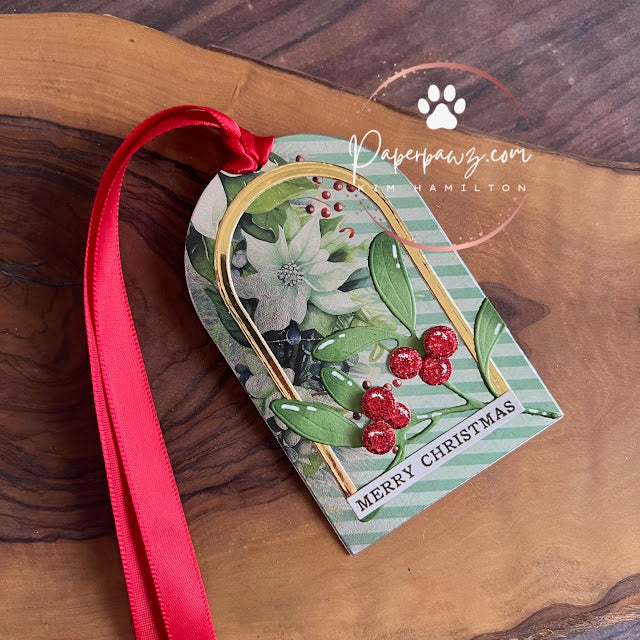 Tonic Ruby Ritz 8.5 x 11 Glitter Cardstock 9964e Christmas Tag | color-code:ALT02