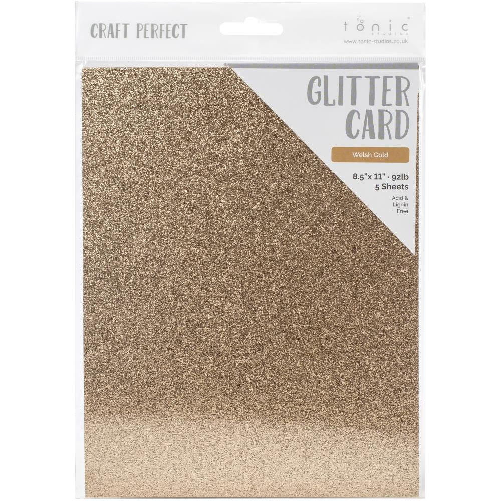 Tonic Welsh Gold 8.5 x 11 Glitter Cardstock 9962e