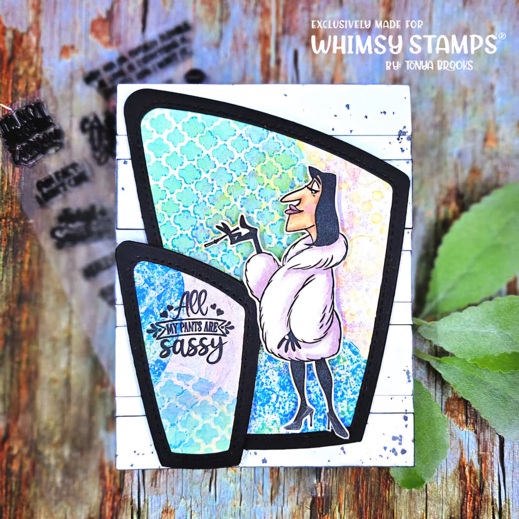 Whimsy Stamps Slay the Day Clear Stamps cwsd217a sassy pants