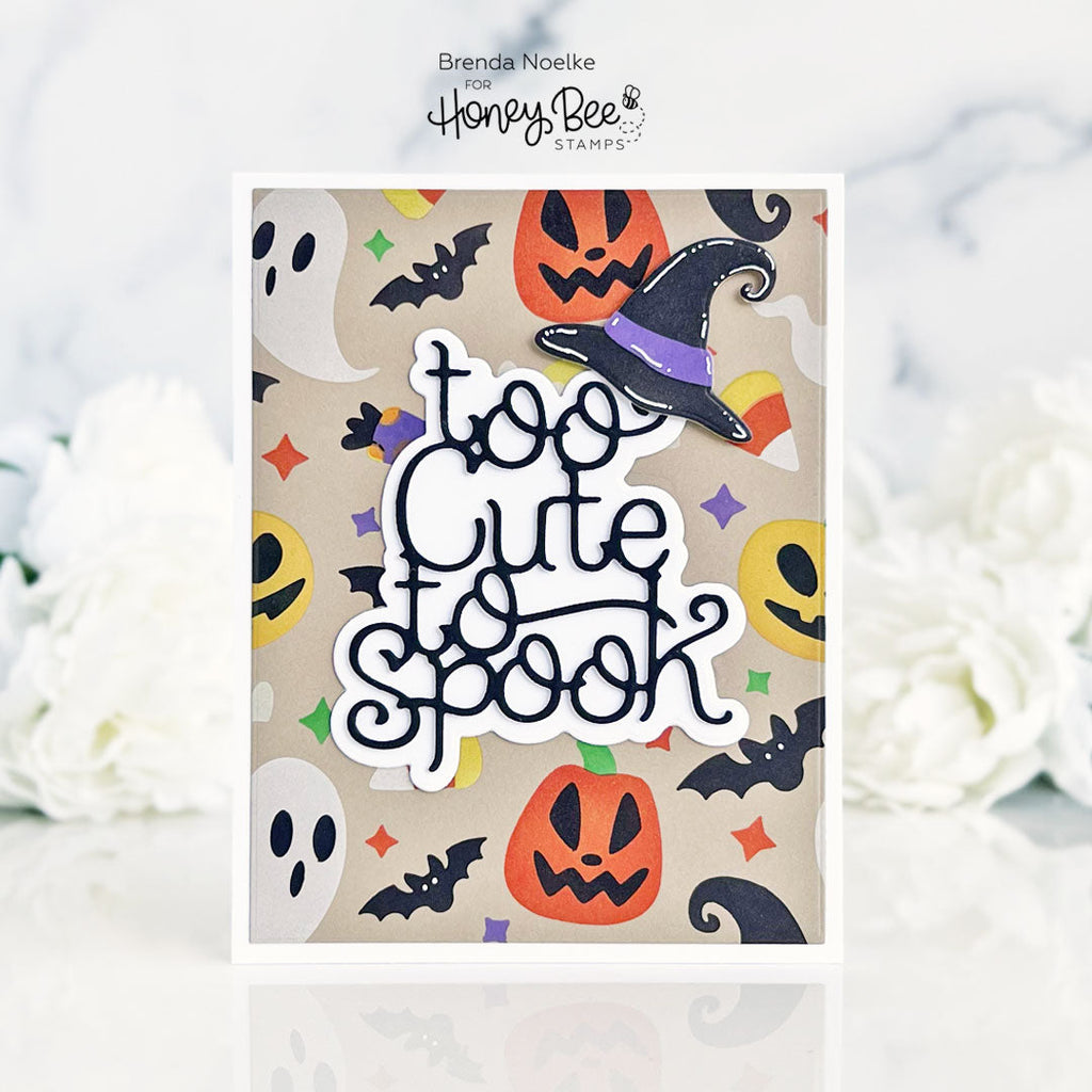 Honey Bee Too Cute To Spook Dies hbds-toctsk Modern Halloween Card