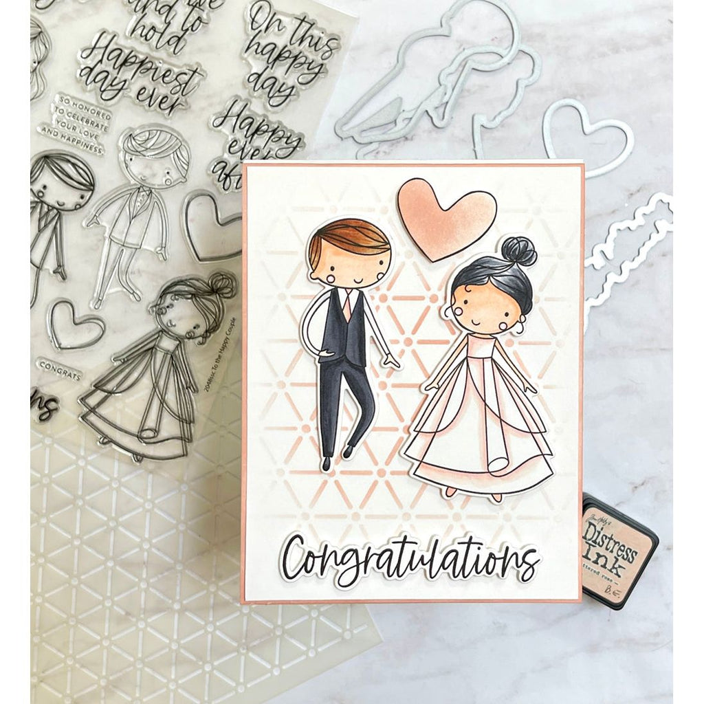 Simon Says Stamp To the Happy Couple Images Wafer Dies 1071sdc Celebrate Wedding Card | color-code:ALT05