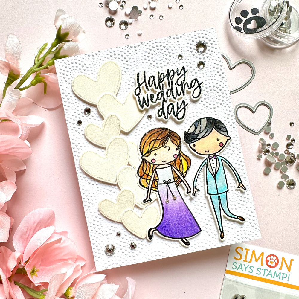 Simon Says Stamp To the Happy Couple Images Wafer Dies 1071sdc Celebrate Wedding Card