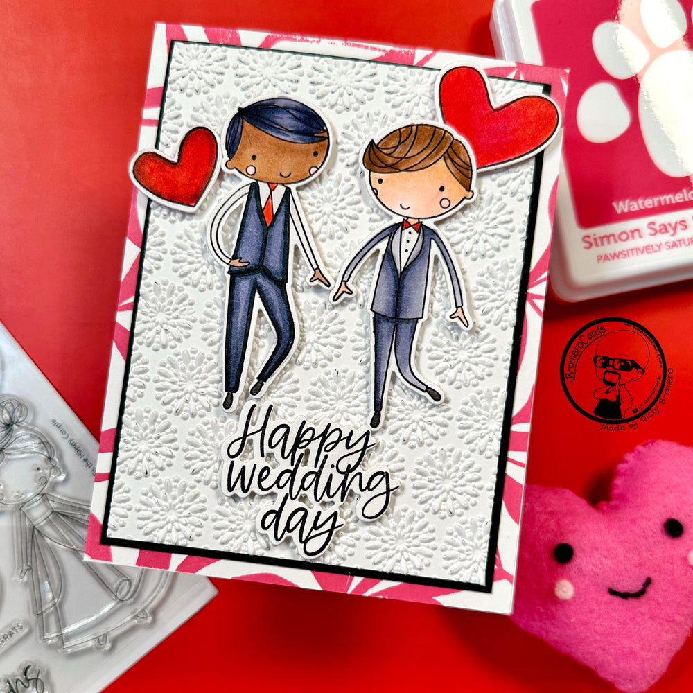 Simon Says Stamp To the Happy Couple Greetings Wafer Dies 1080sdc Celebrate Wedding Card