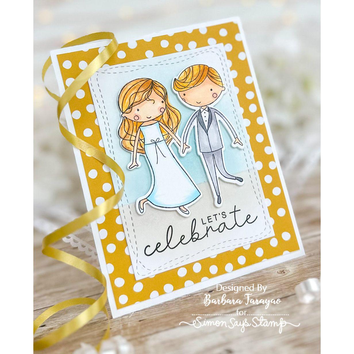 Simon Says Clear Stamps To the Happy Couple 2048ssc Celebrate Wedding Card | color-code:ALT07