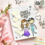Simon Says Stamps and Dies To the Happy Couple set765hc Celebrate Wedding Card