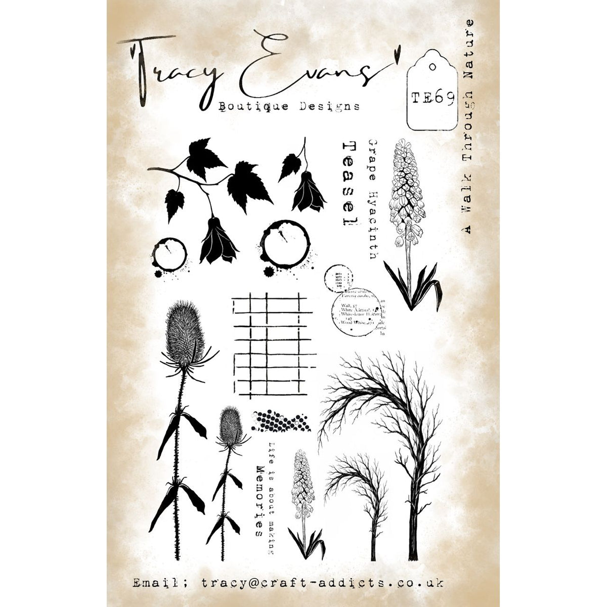 Tracy Evans Boutique Designs A Walk Through Nature Clear Stamps te69
