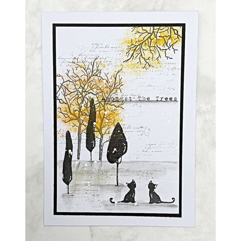 Tracy Evans Boutique Designs Abstract Trees A6 Clear Stamps te35 amongst the trees