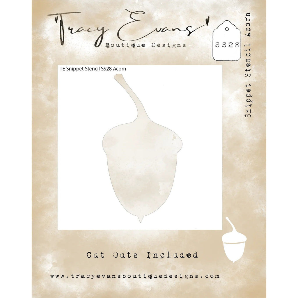 Tracy Evans Boutique Designs Acorn Snippet Stencil ss028