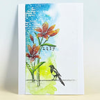 Tracy Evans Boutique Designs Amongst The Flowers A5 Clear Stamp Set te61 lily