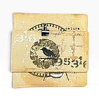 Tracy Evans Boutique Designs Background Grunge 6x6 Stencil st11 black bird numbers nature squares card
