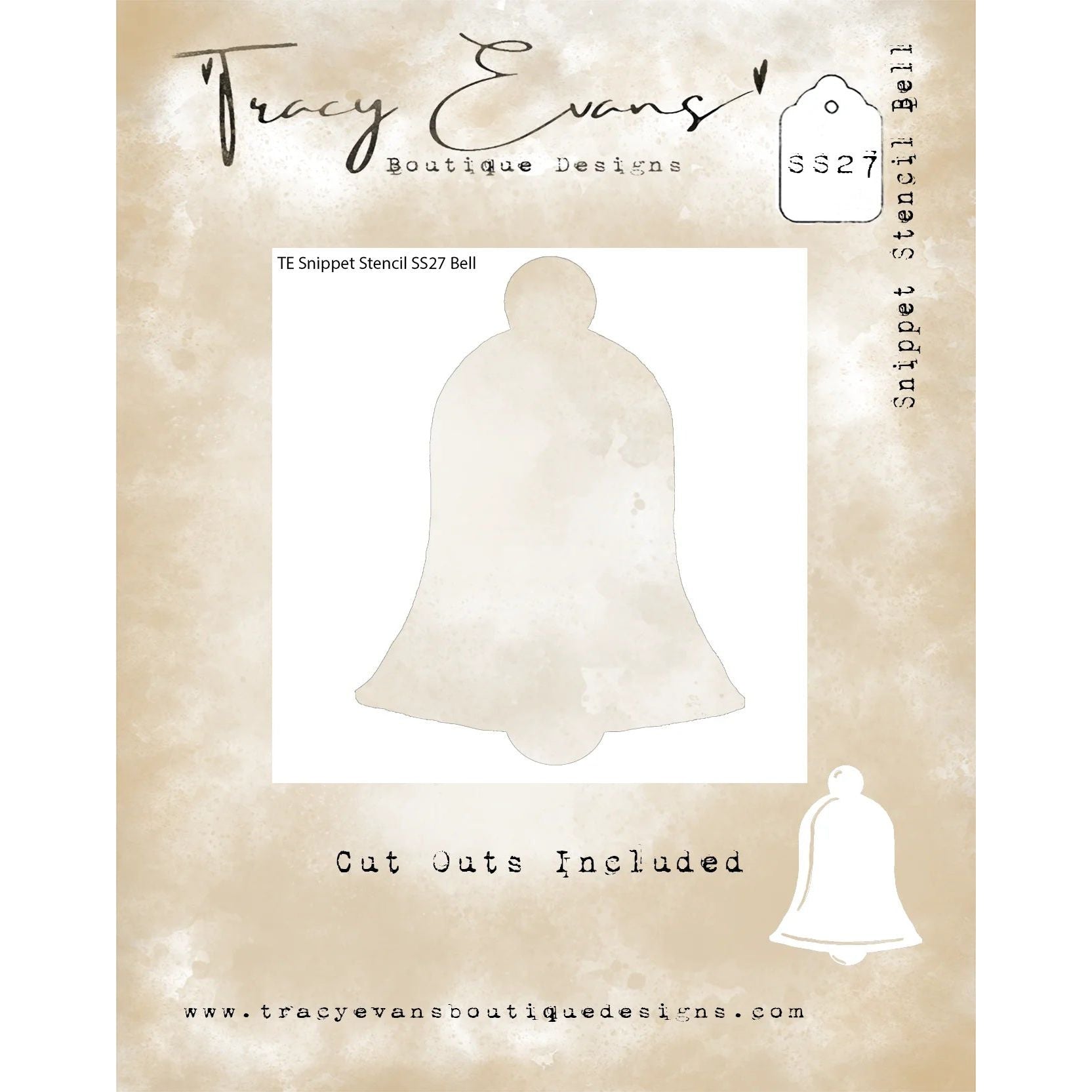 Tracy Evans Boutique Designs Bell Snippet Stencil ss027