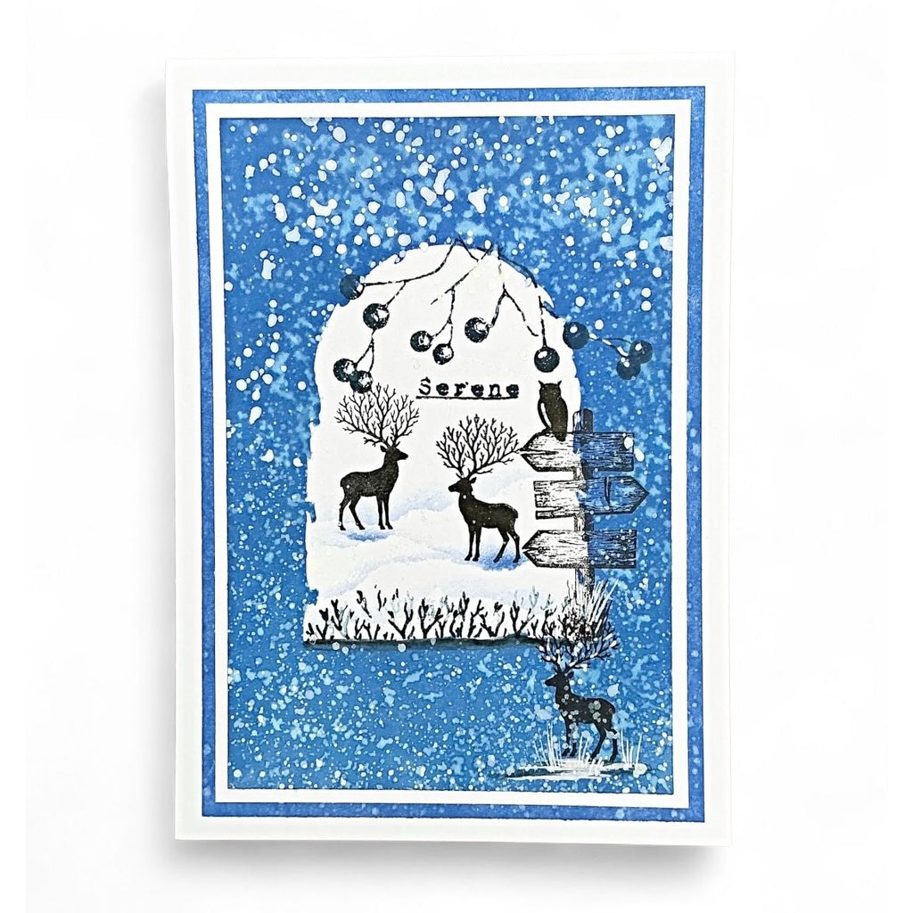 Tracy Evans Boutique Designs Berries A6 Clear Stamps te55 deer