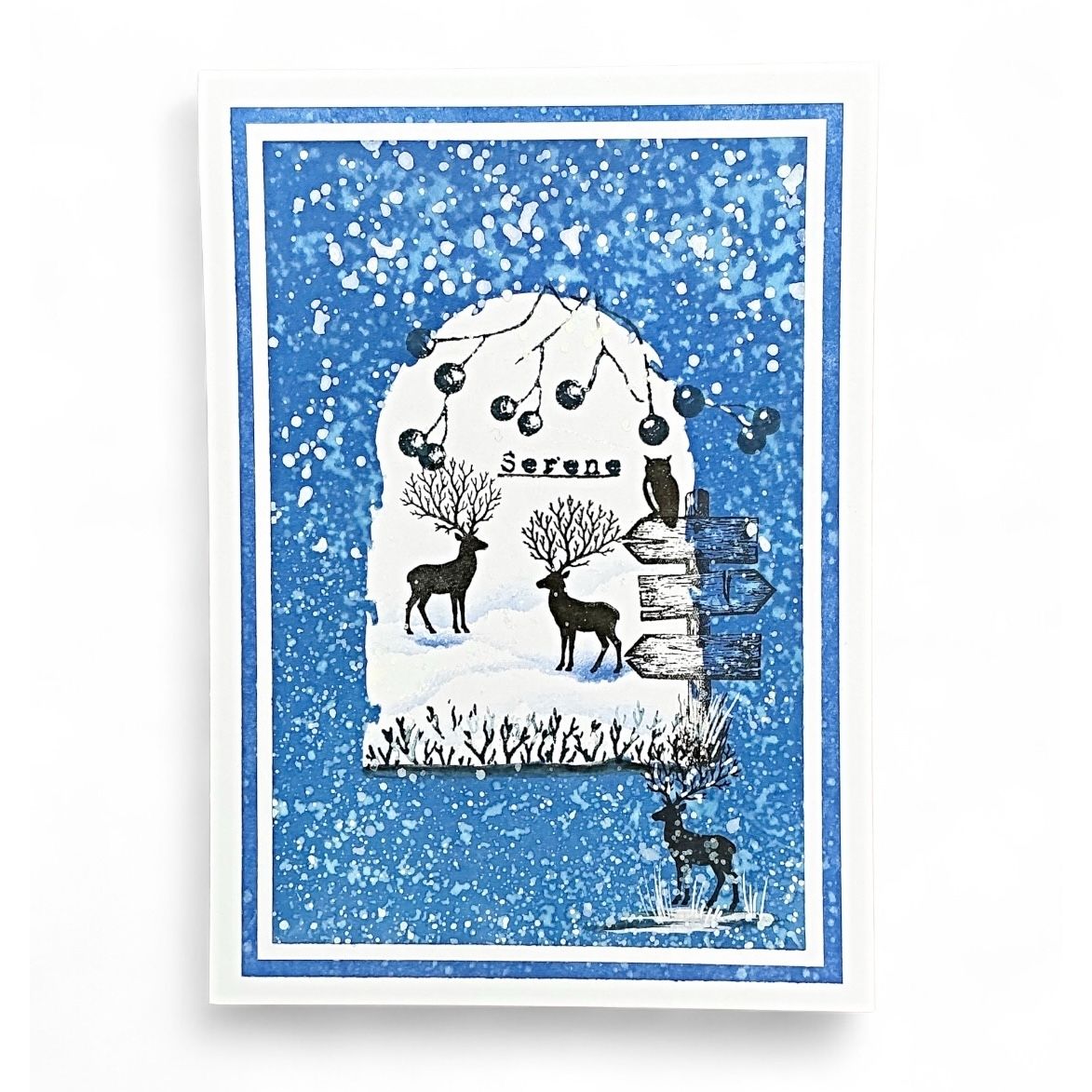 Tracy Evans Boutique Designs Berries A6 Clear Stamps te55 deer