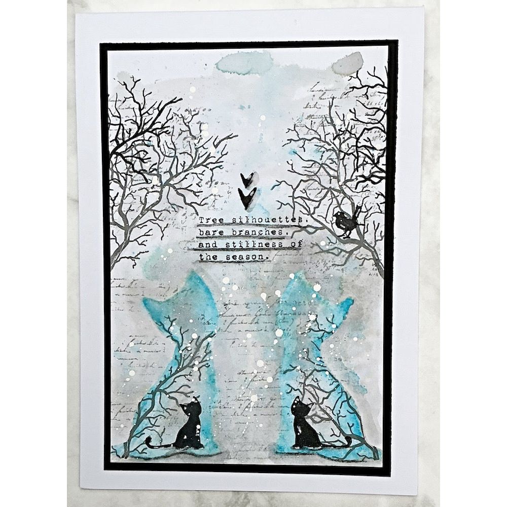 Tracy Evans Boutique Designs Black Cat Snippet Stencil ss14 stillness