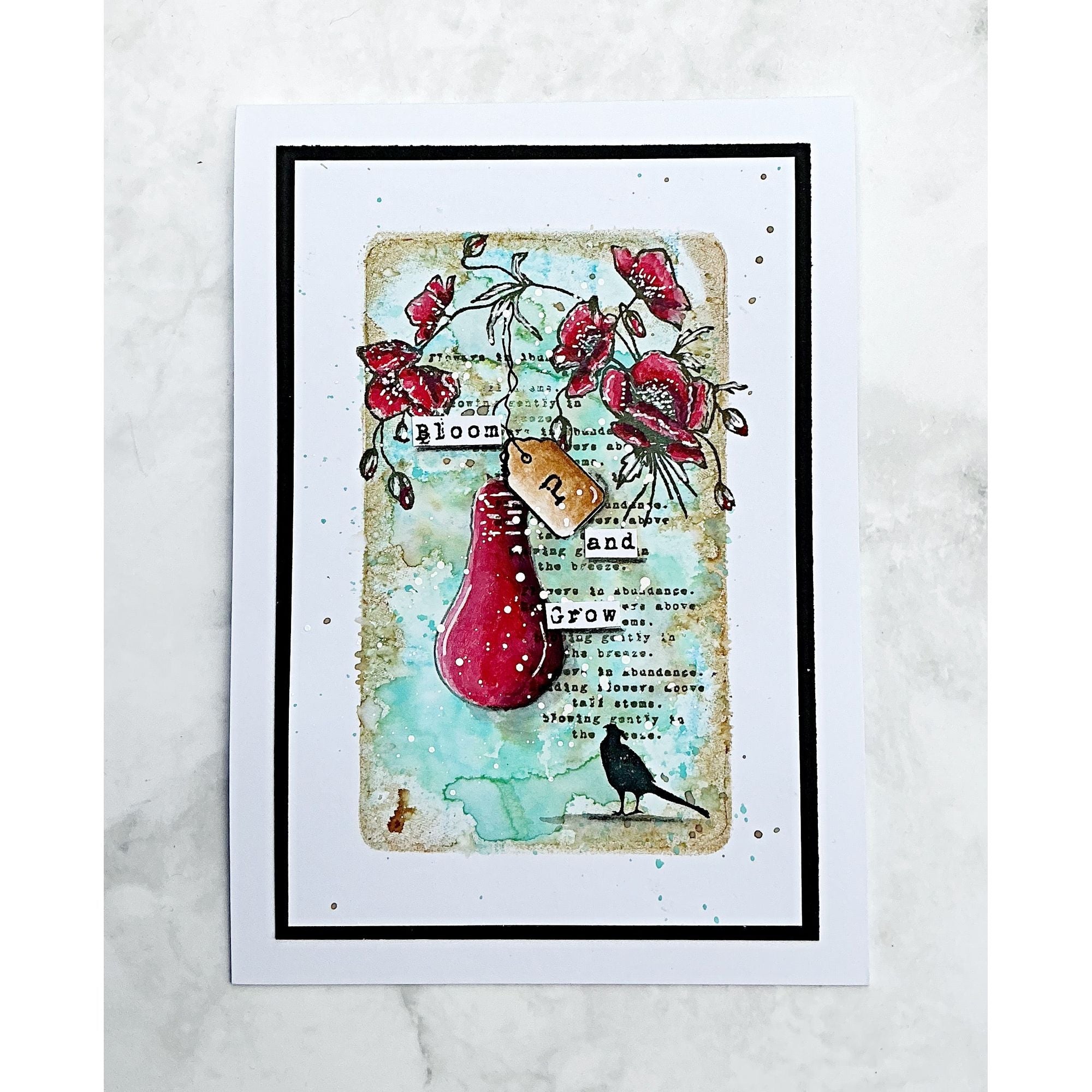 Tracy Evans Boutique Designs Bloom and Grow A7 Clear Stamps te42 bloom