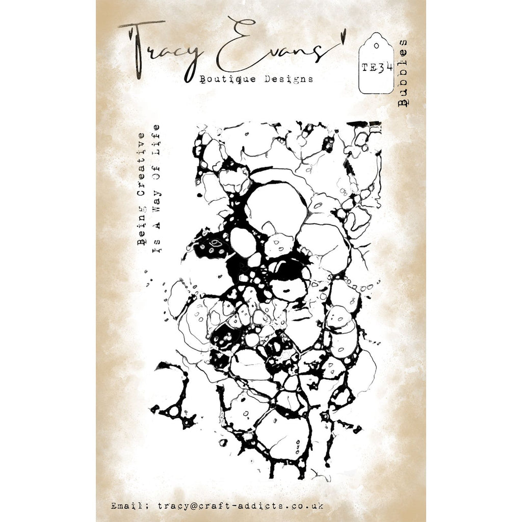 Tracy Evans Boutique Designs Bubbles A7 Clear Stamps te34