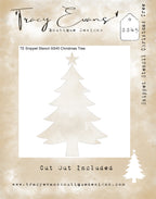 Tracy Evans Boutique Designs Christmas Tree 4x4 Snippet Stencil ss45