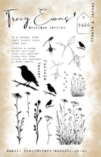 Tracy Evans Boutique Designs Create a Garden A5 Clear Stamp Set te66