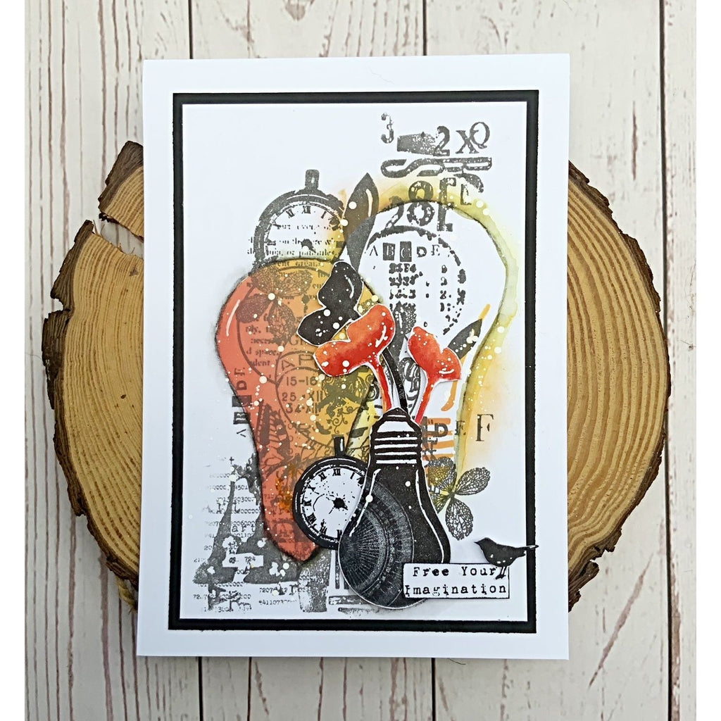 Tracy Evans Boutique Designs Creative Spark A7 Clear Stamps te24 bird