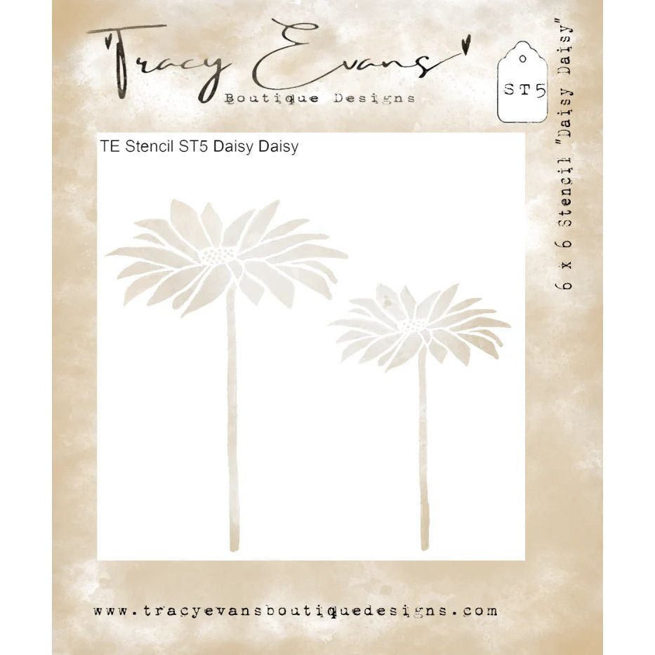 Tracy Evans Boutique Designs Daisy Daisy 6x6 Stencil st005