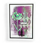 Tracy Evans Boutique Designs Distressed Background Snippet Stencil ss31 flower
