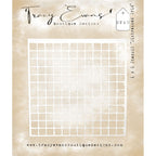 Tracy Evans Boutique Designs Distressed Grid 6x6 Stencil st10