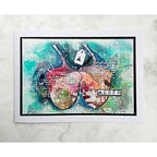 Tracy Evans Boutique Designs Dog Rose and Butterfly A5 Clear Stamps te45 acorn