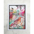 Tracy Evans Boutique Designs Dog Rose and Butterfly A5 Clear Stamps te45 bird