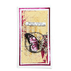Tracy Evans Boutique Designs Embrace Nature Clear Stamps te71 pink butterfly white string card