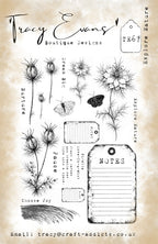 Tracy Evans Boutique Designs Explore Nature A5 Clear Stamp Set te67