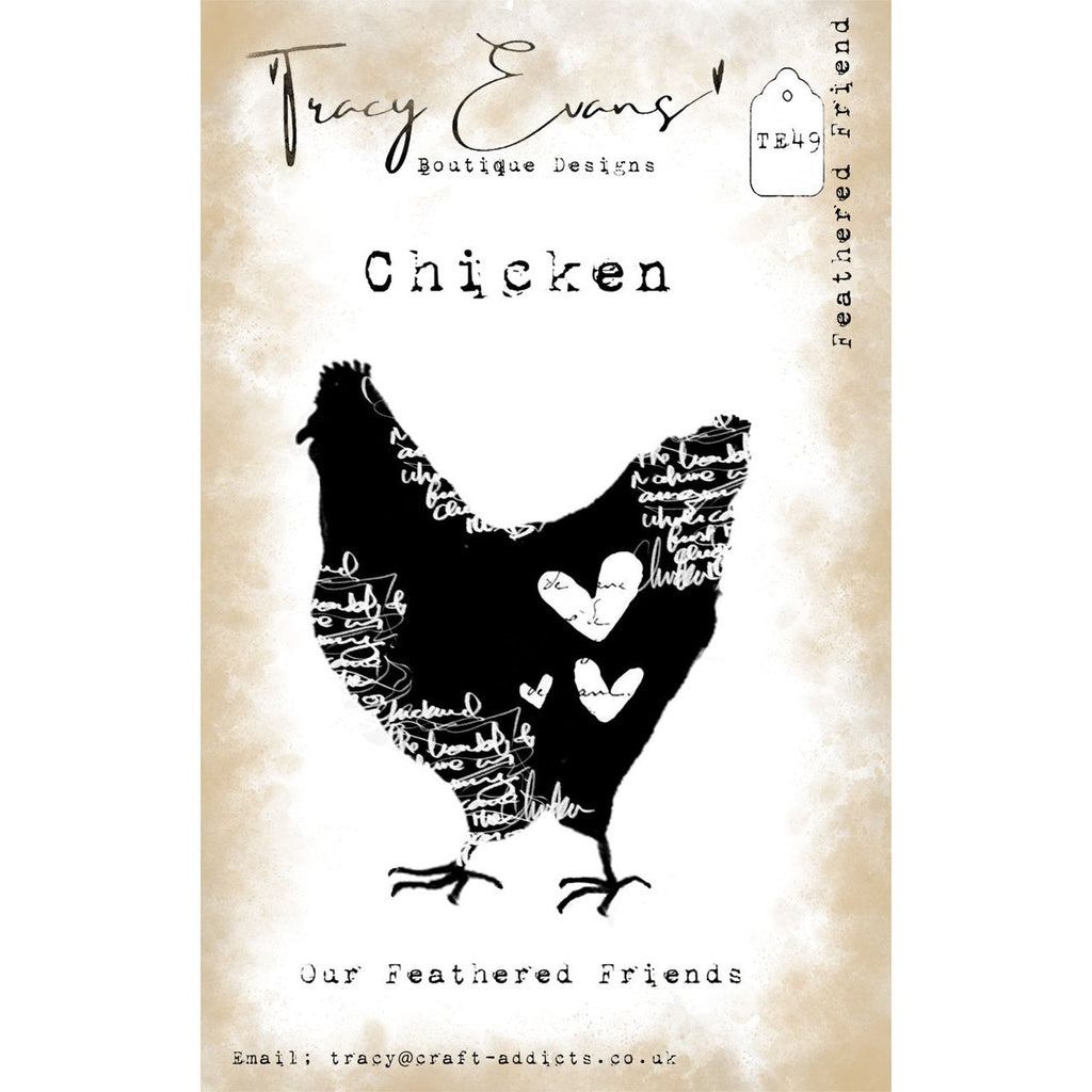 Tracy Evans Boutique Designs Feathered Friend A7 Clear Stamps te49