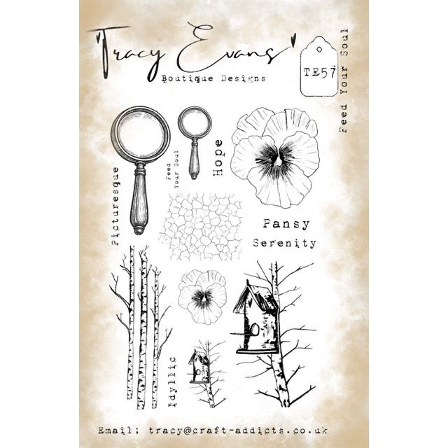 Tracy Evans Boutique Designs Feed Your Soul Clear Stamps te57