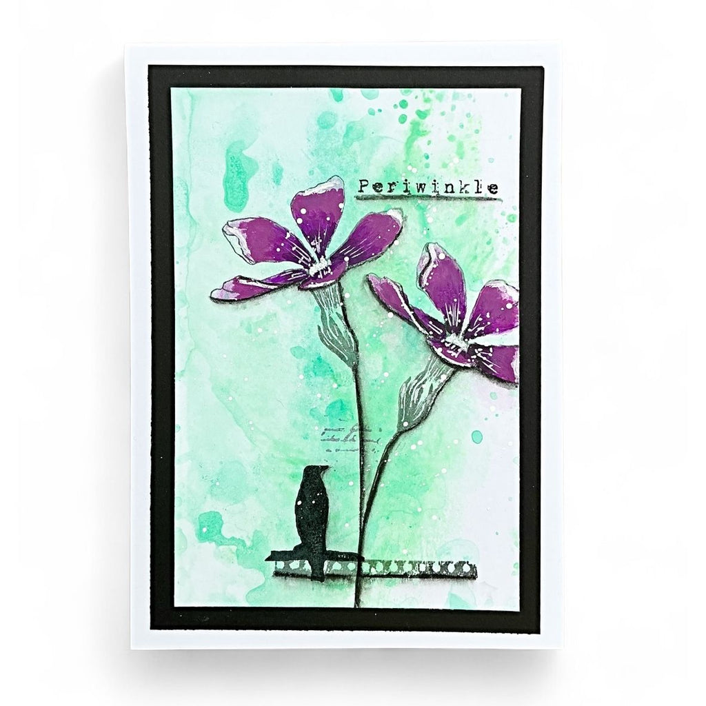 Tracy Evans Boutique Designs Flora and Fauna A5 Clear Stamps te53 flower