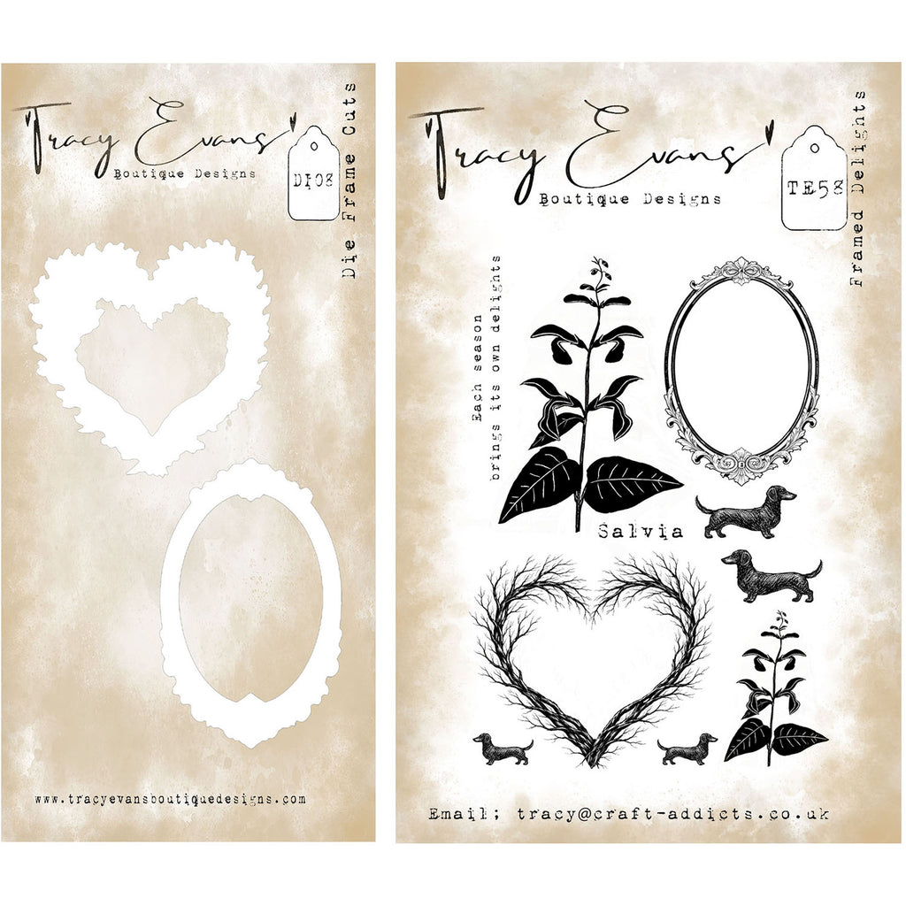 Tracy Evans Boutique Designs Frames Die and Stamp Bundle