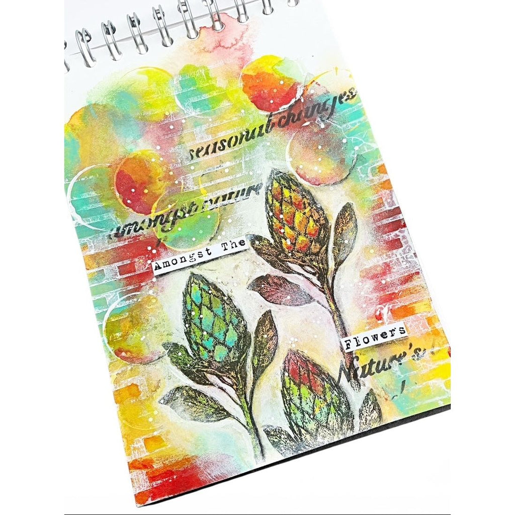 Tracy Evans Boutique Designs Garden Text 6x6 Stencil st8 nature