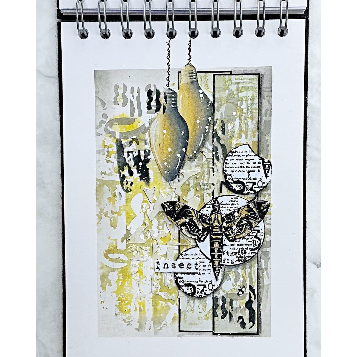 Tracy Evans Boutique Designs Grunge Stencil 6x6 Stencil st3 insect