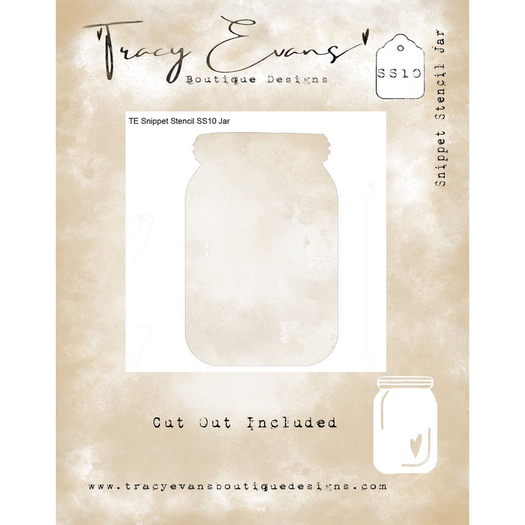 Tracy Evans Boutique Designs Jar Snippet Stencil ss10